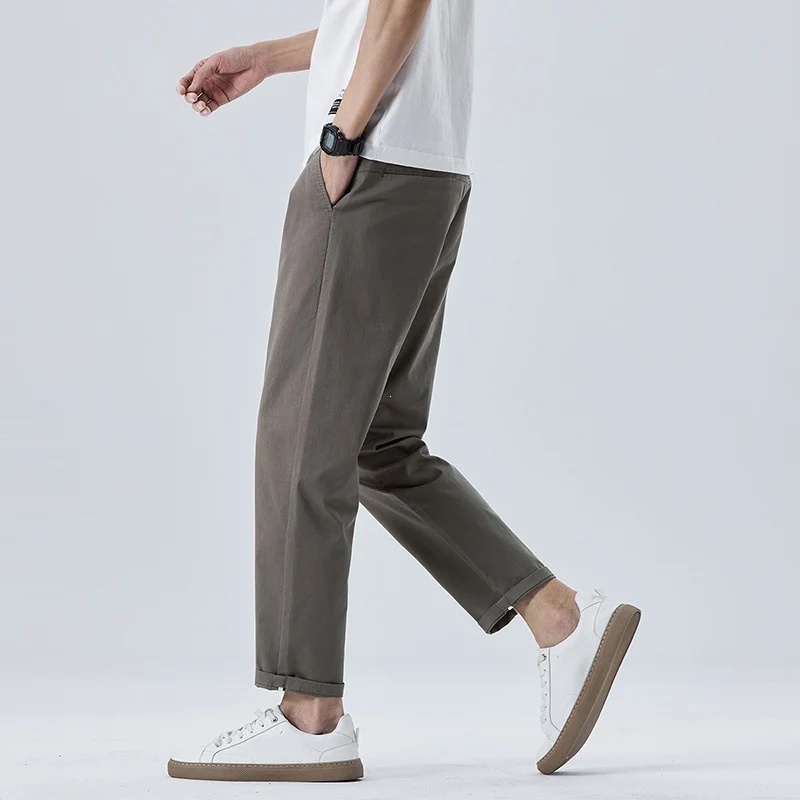 Herren Modische Chino-Hose mit Bundfalten Drune