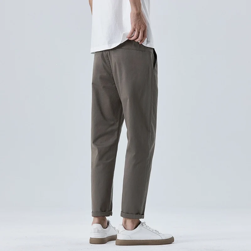 Herren Modische Chino-Hose mit Bundfalten Drune