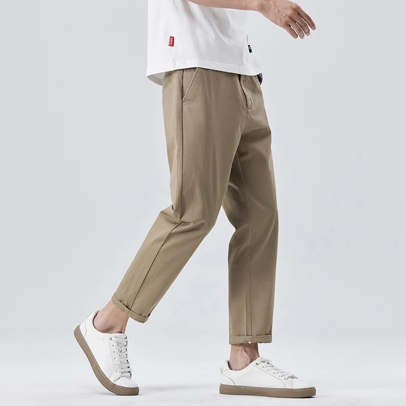 Herren Modische Chino-Hose mit Bundfalten Drune
