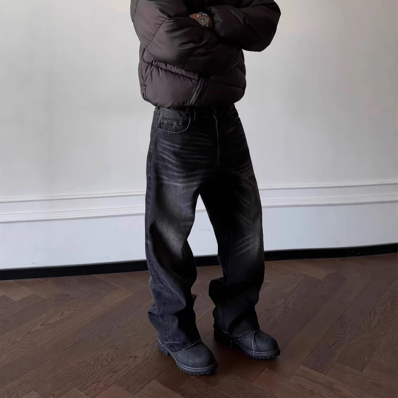 Herren Lässige und weite Denim-Jeans Drune
