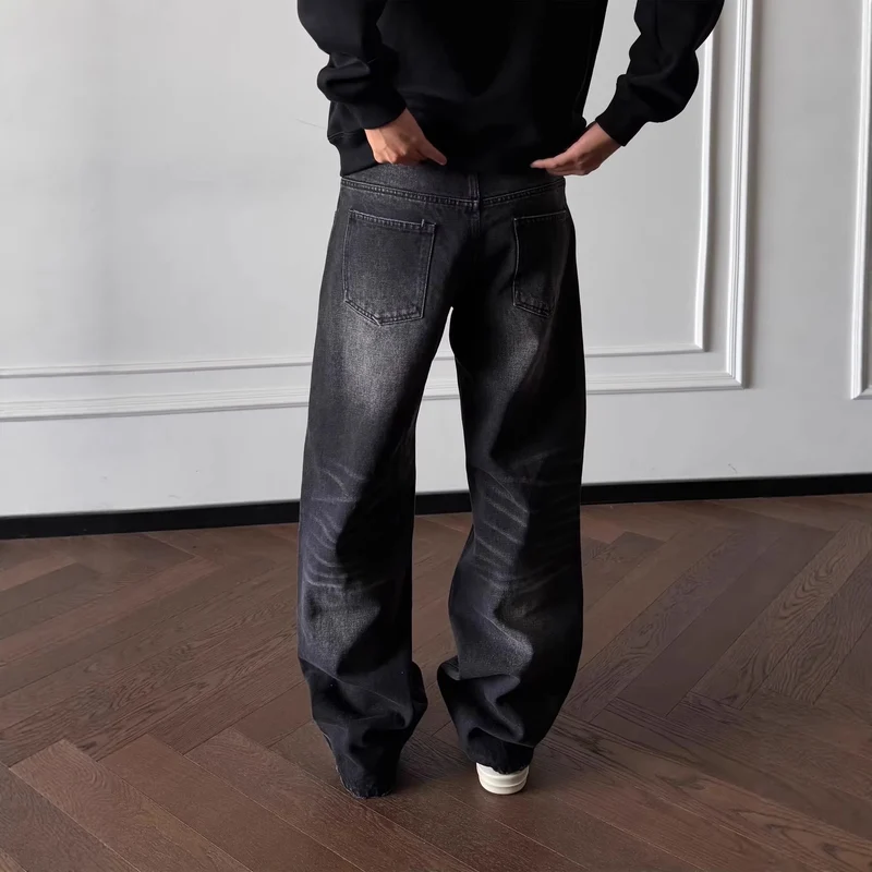 Herren Lässige und weite Denim-Jeans Drune