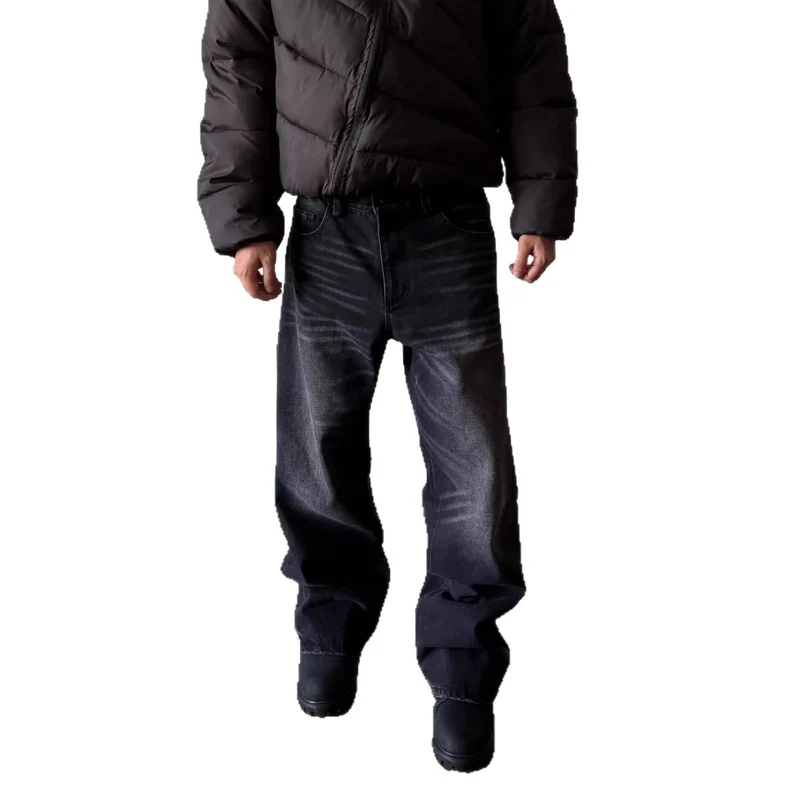 Herren Lässige und weite Denim-Jeans Drune