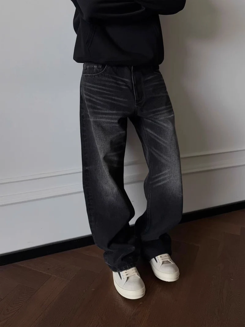 Herren Lässige und weite Denim-Jeans Drune