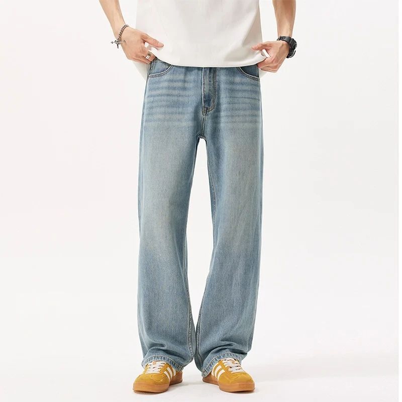Herren Lässige und bequeme Weitgeschnittene Jeans Drune