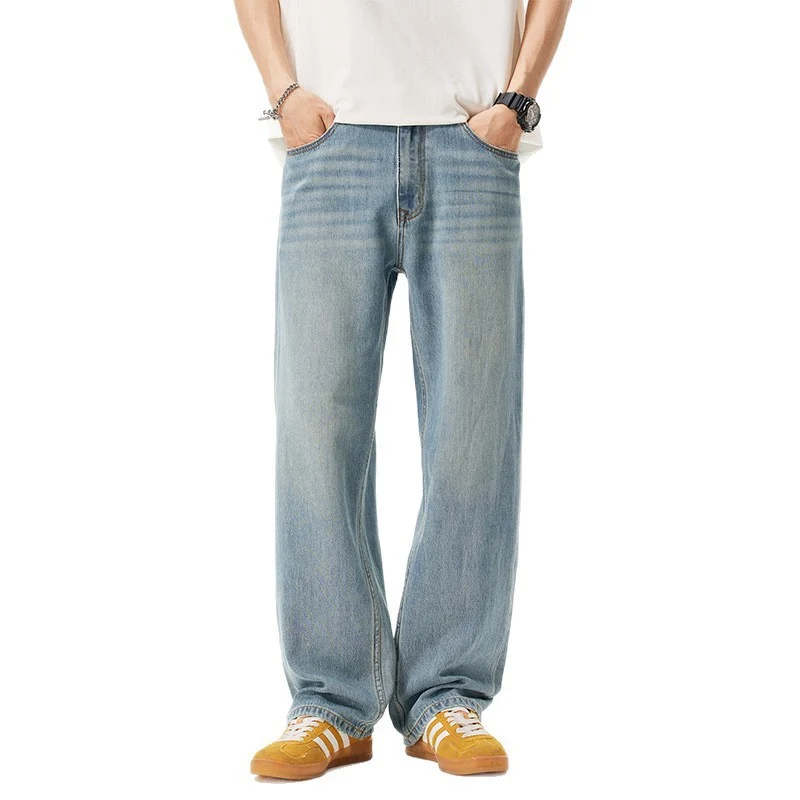 Herren Lässige und bequeme Weitgeschnittene Jeans Drune