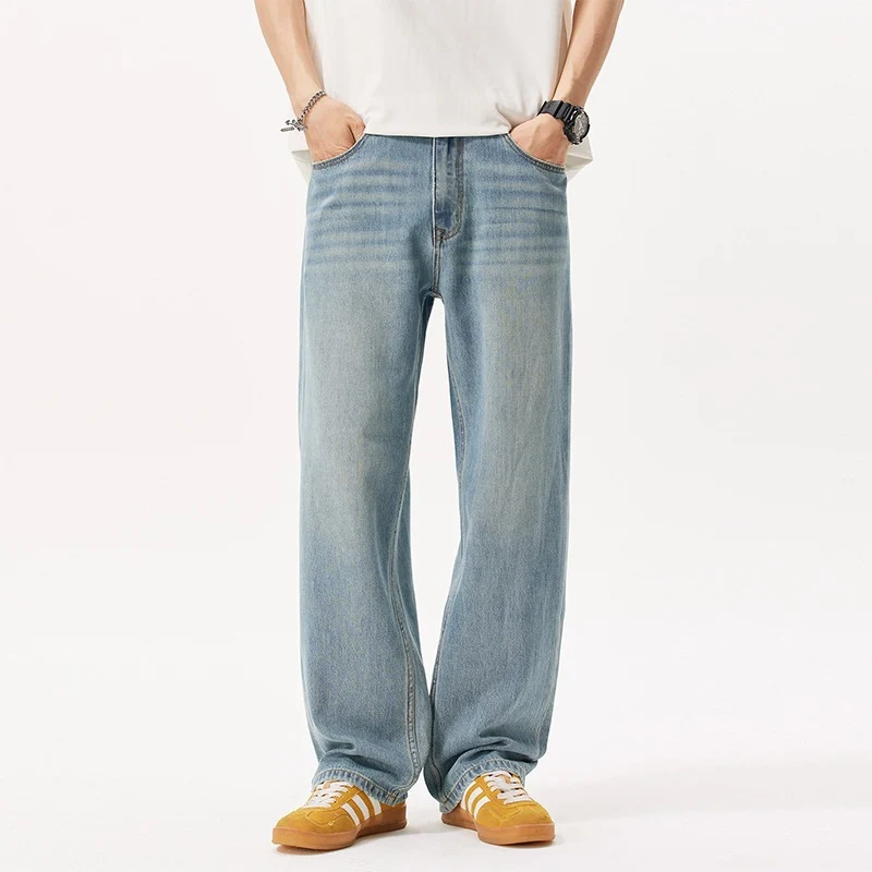 Herren Lässige und bequeme Weitgeschnittene Jeans Drune