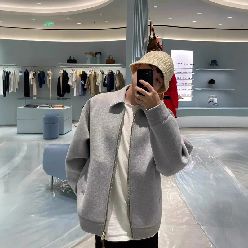 Herren Komfortable Sweatjacke mit Reißverschluss Drune
