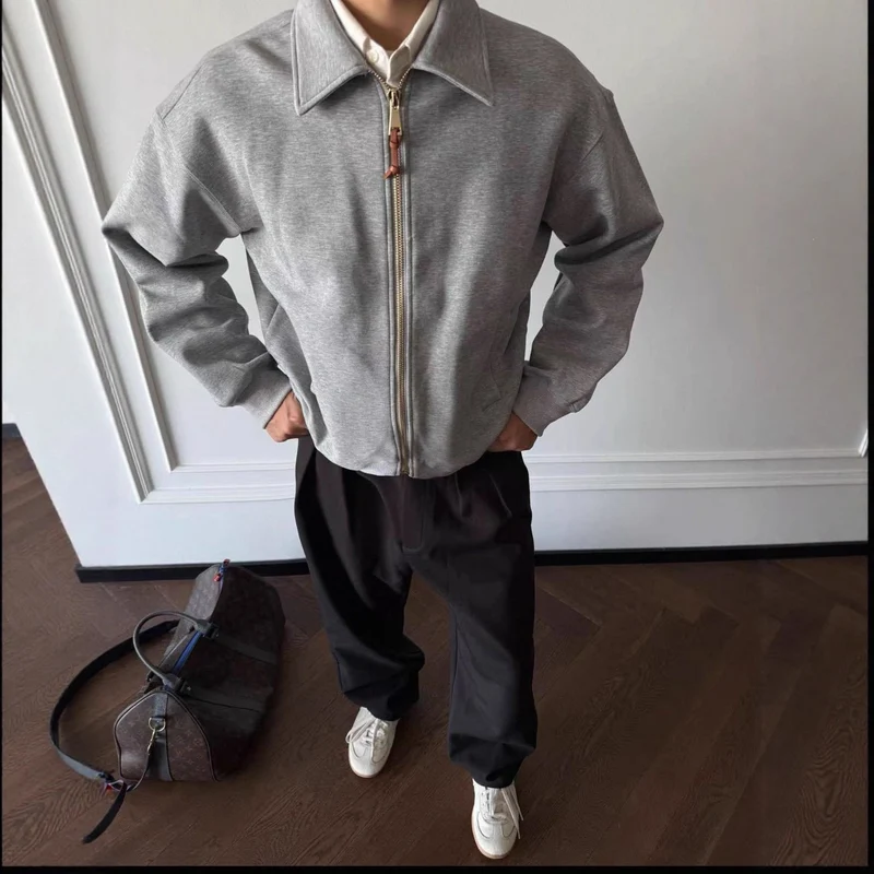 Herren Komfortable Sweatjacke mit Reißverschluss Drune