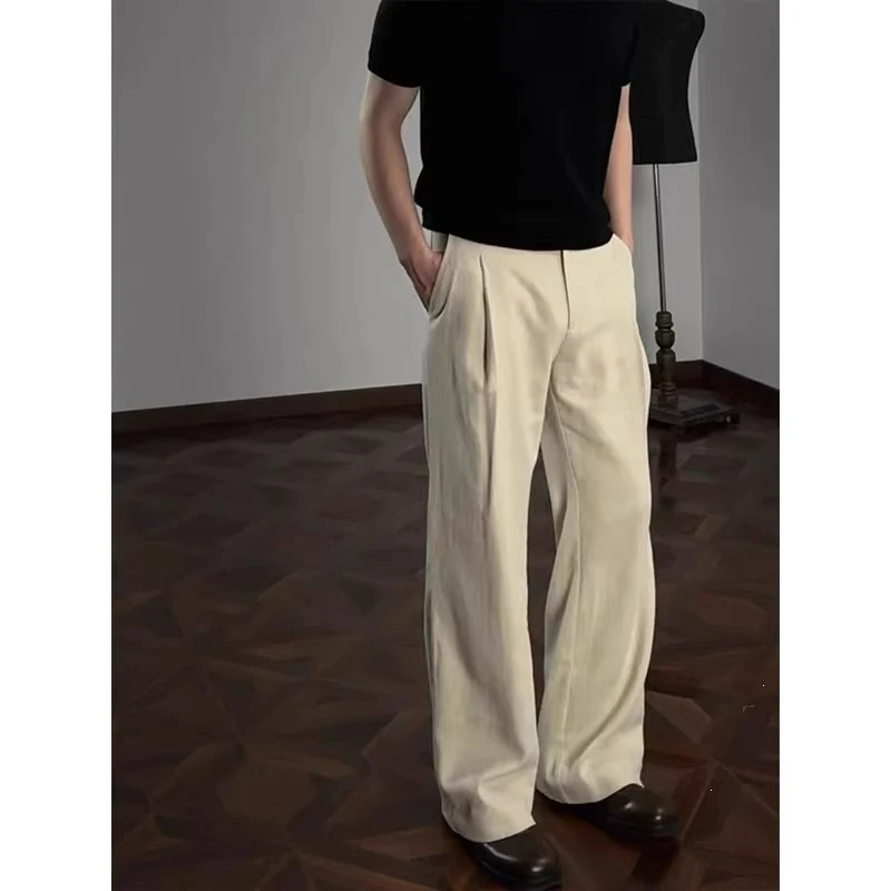Herren Elegante und bequeme hoch geschnittene Anzughose Drune