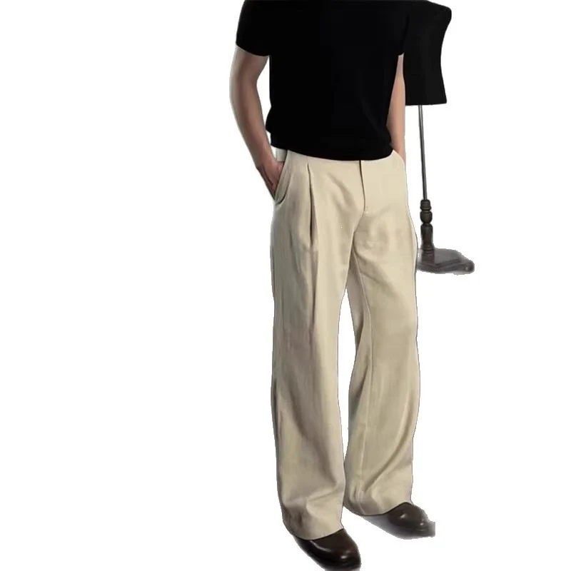 Herren Elegante und bequeme hoch geschnittene Anzughose Drune