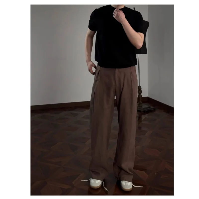 Herren Elegante und bequeme hoch geschnittene Anzughose Drune
