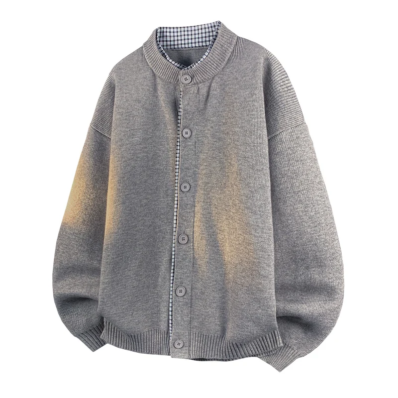 Herren Modische Strickjacke mit Knopfverschluss Drune