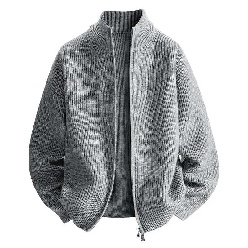 Herren Modische Strickjacke mit hohem Kragen Drune 1787964733