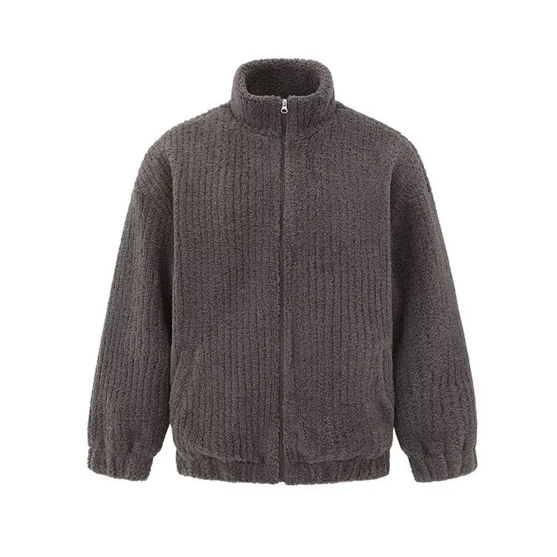 Herren Modische Oversized Jacke mit Stehkragen Drune