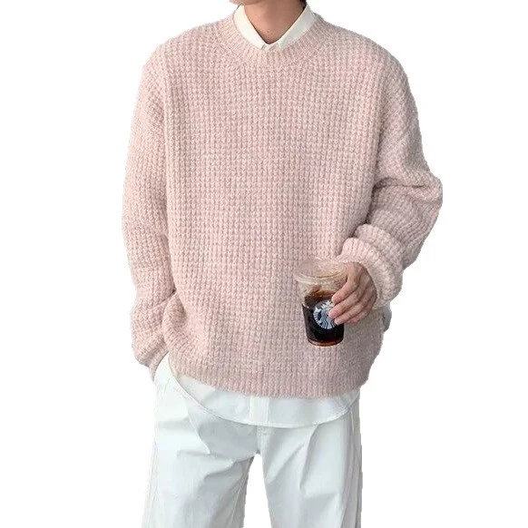 Herren Grobstrickpullover mit lässigem Schnitt und Rundhalsausschnitt Drune