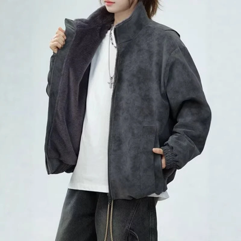 Damen Oversized Kunstlederjacke Drune