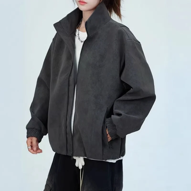 Damen Oversized Kunstlederjacke Drune