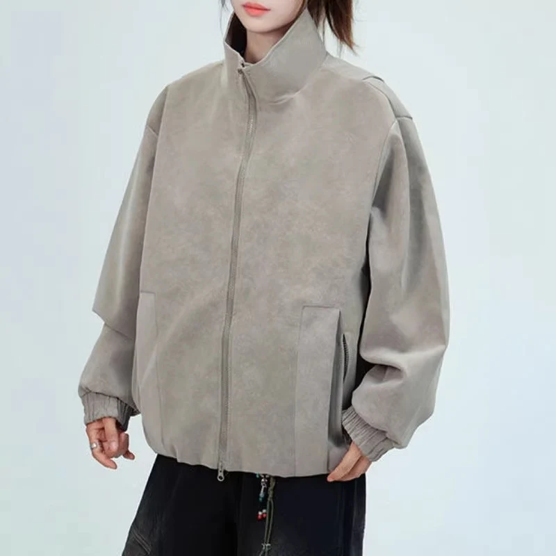 Damen Oversized Kunstlederjacke Drune