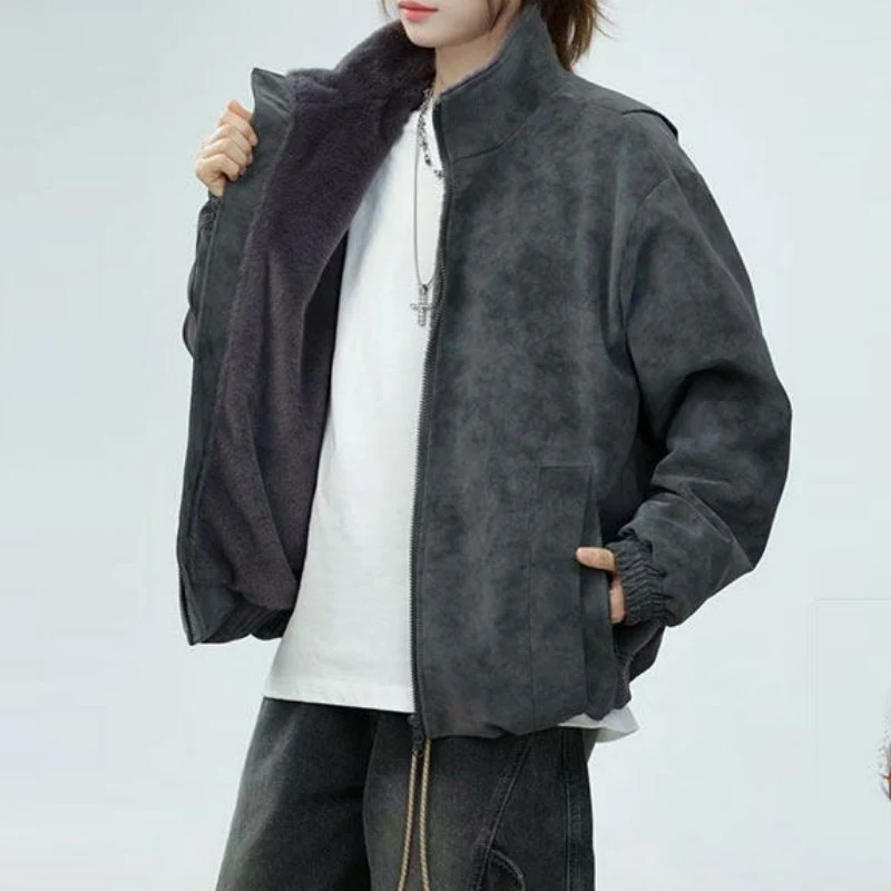 Damen Oversized Kunstlederjacke Drune