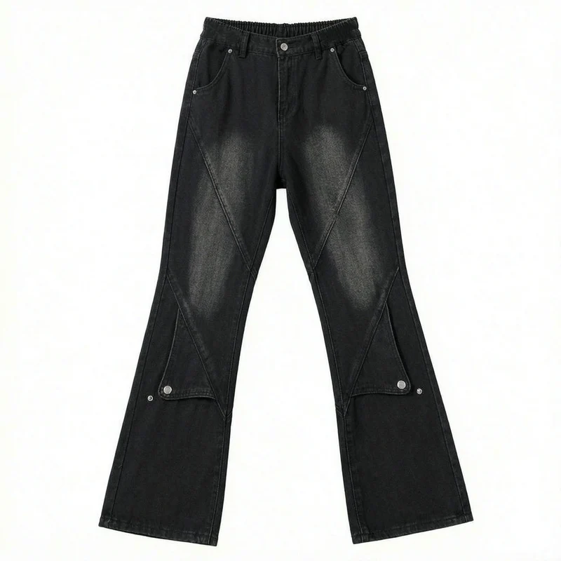 Damen Modische High-Waist Jeans Drune