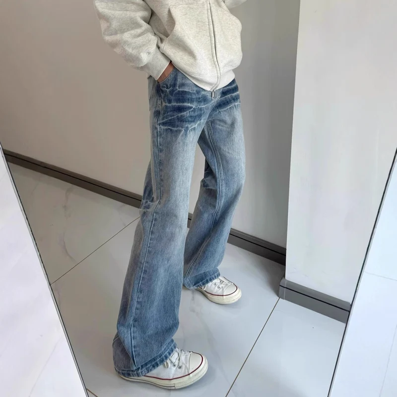 Damen Modische Flared Jeans Drune