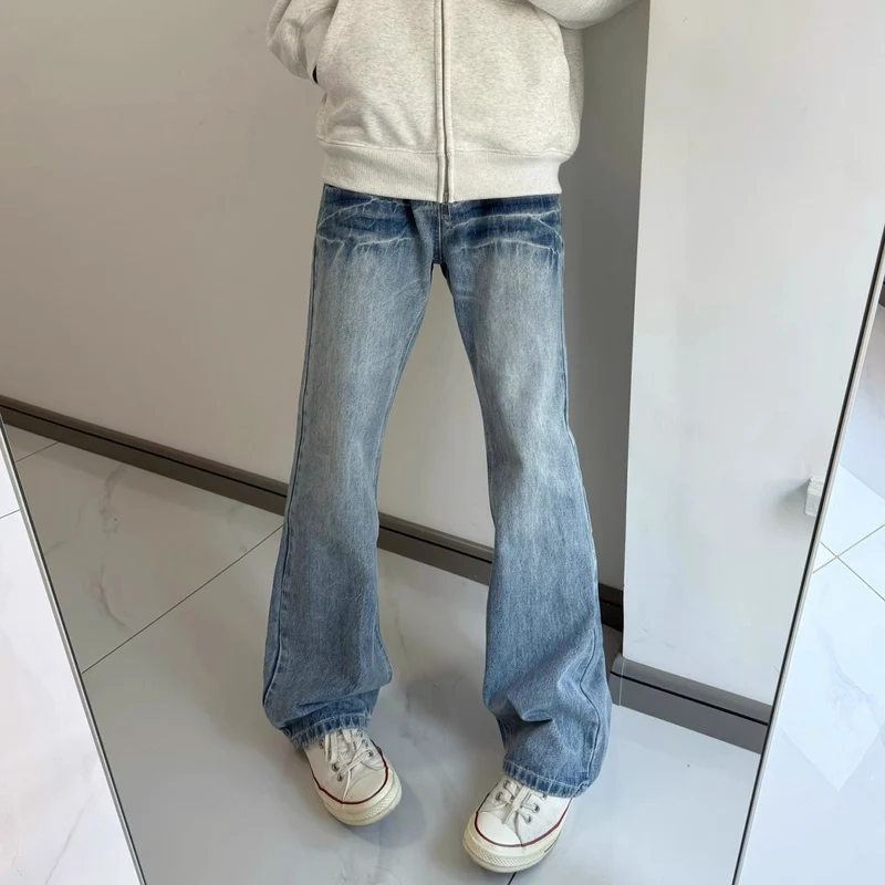 Damen Modische Flared Jeans Drune