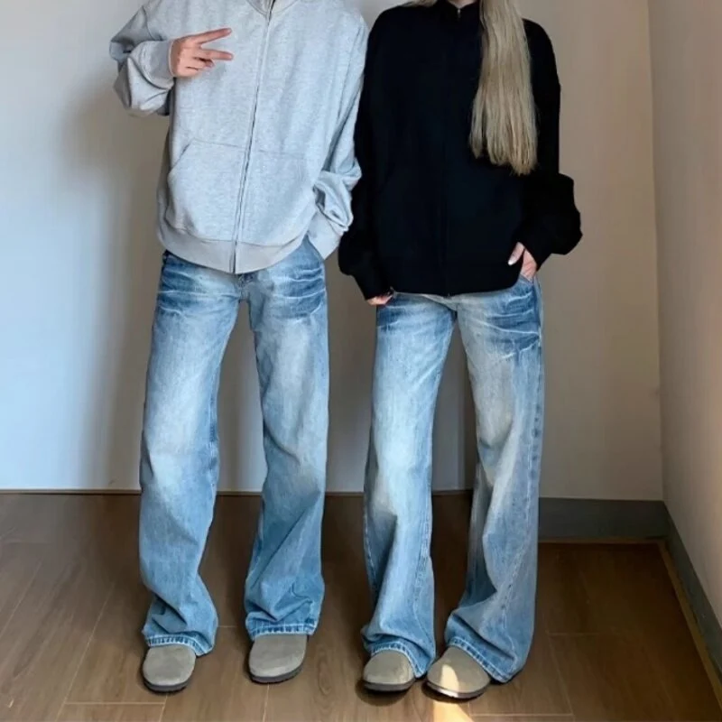 Damen Lässige Weitgeschnittene Jeans Drune