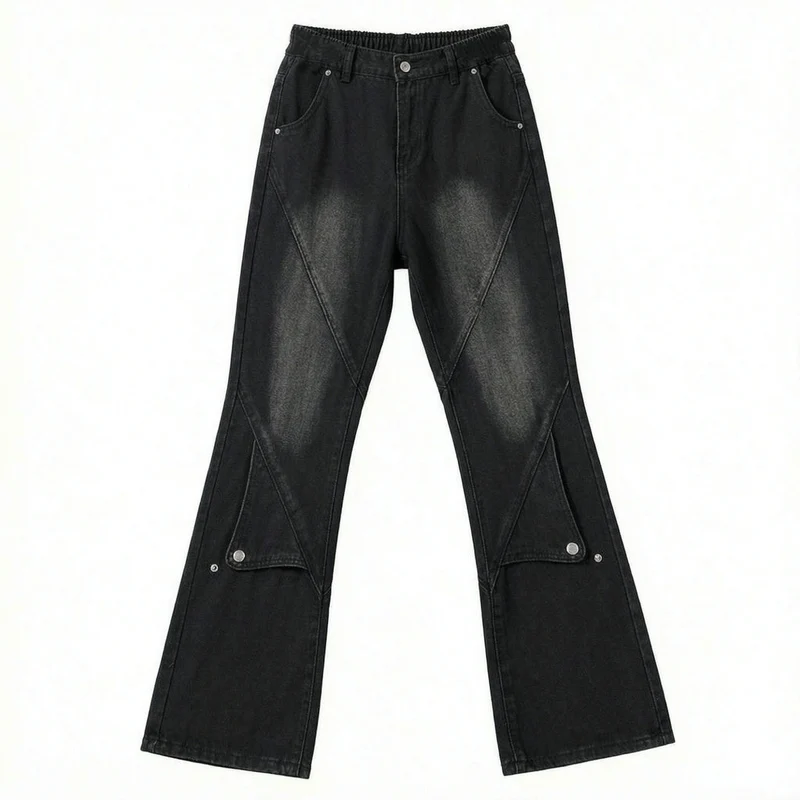 Damen Lässige Oversized Denim-Hose Drune