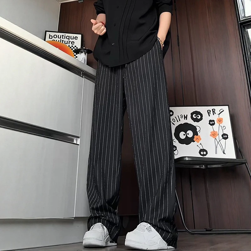 Damen Hochtaillierte Streifenhose Drune