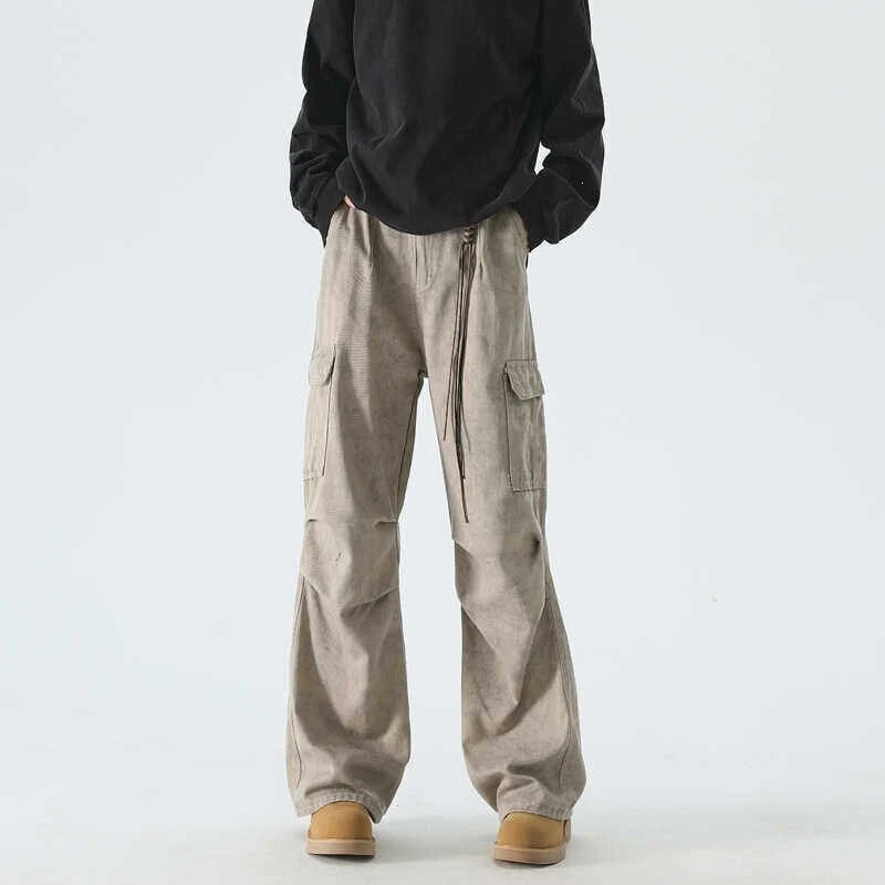 Damen Cargo-Hose mit weiten Beinen und praktischen Taschen Drune