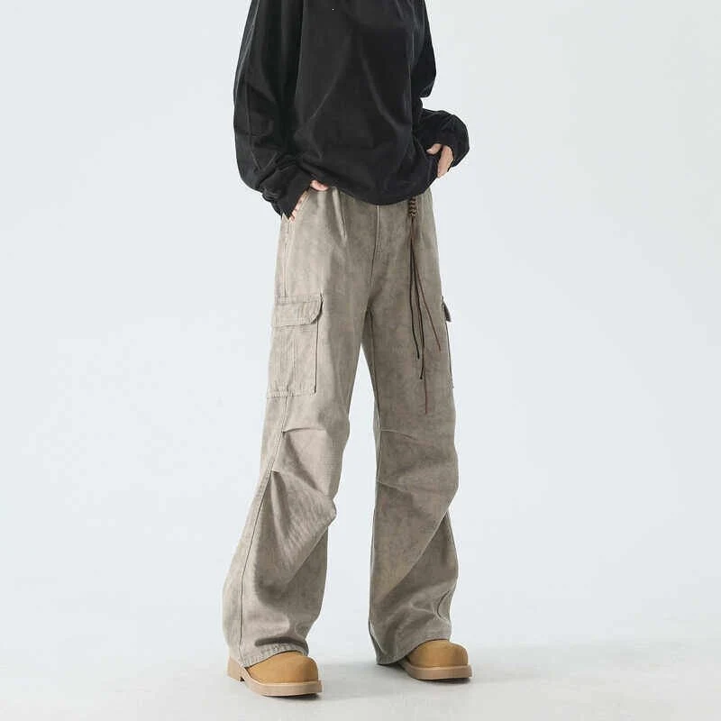 Damen Cargo-Hose mit weiten Beinen und praktischen Taschen Drune