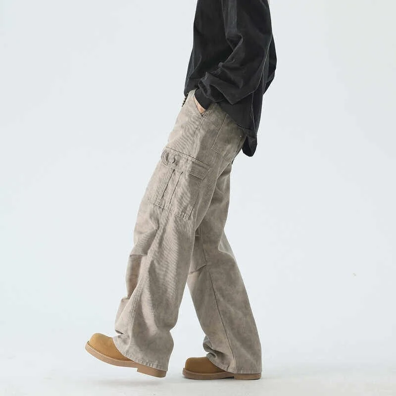 Damen Cargo-Hose mit weiten Beinen und praktischen Taschen Drune
