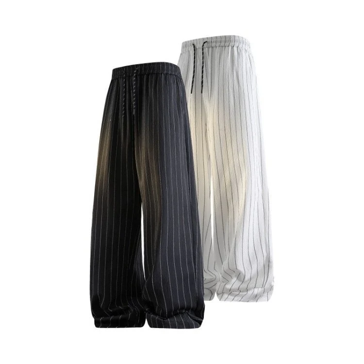 Damen Bequeme Strickhose mit vertikalen Streifen Drune