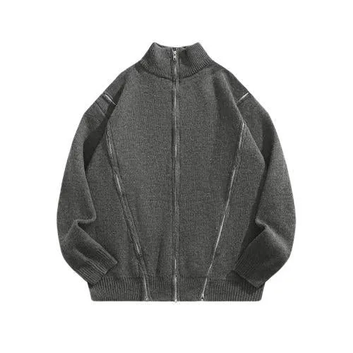 Herren Urbaner Strickpullover mit hohem Kragen Drune