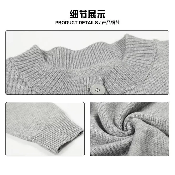 Herren Trendiger Pullover mit Knopfdetails Drune