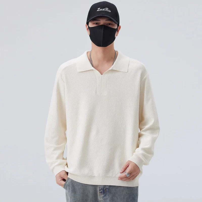 Herren Modisches Longsleeve Pullover mit V-Ausschnitt Drune