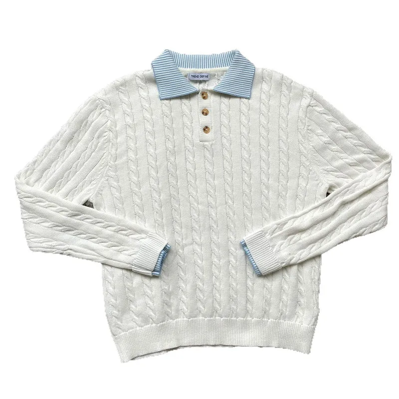 Herren Modischer Strickpullover mit strukturiertem Design Drune