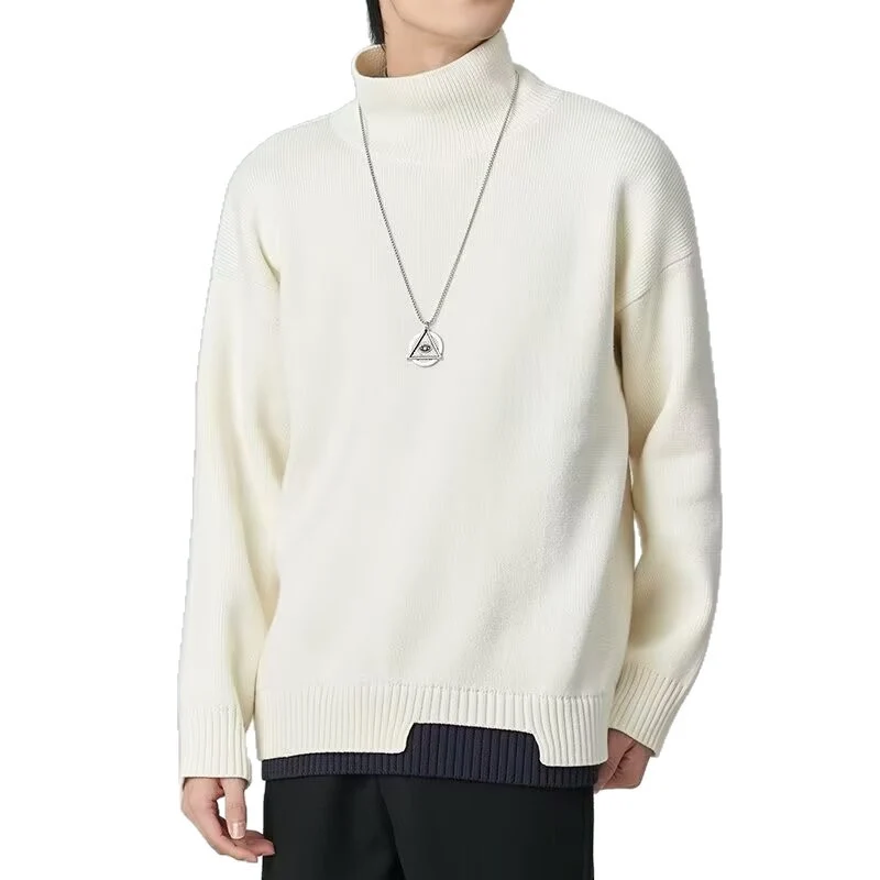 Herren Modischer Rollkragenpullover aus Grobstrick Drune