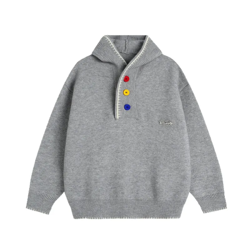Herren Modischer Oversized-Pullover mit Strickstruktur Drune