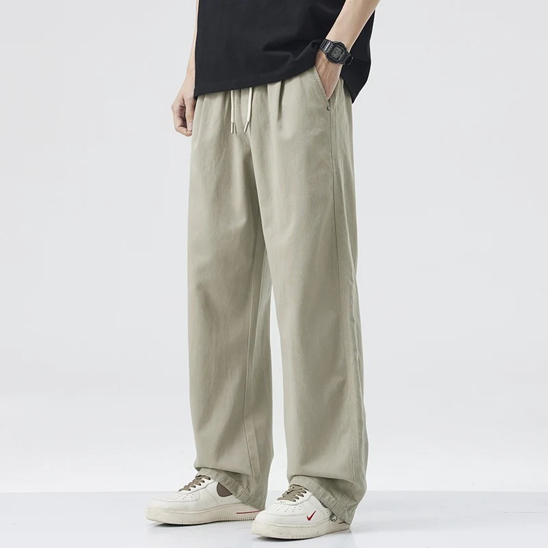Herren Bequeme Weitgeschnittene Relaxed Fit Freizeithose Drune