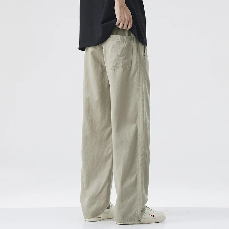 Herren Bequeme Weitgeschnittene Relaxed Fit Freizeithose Drune