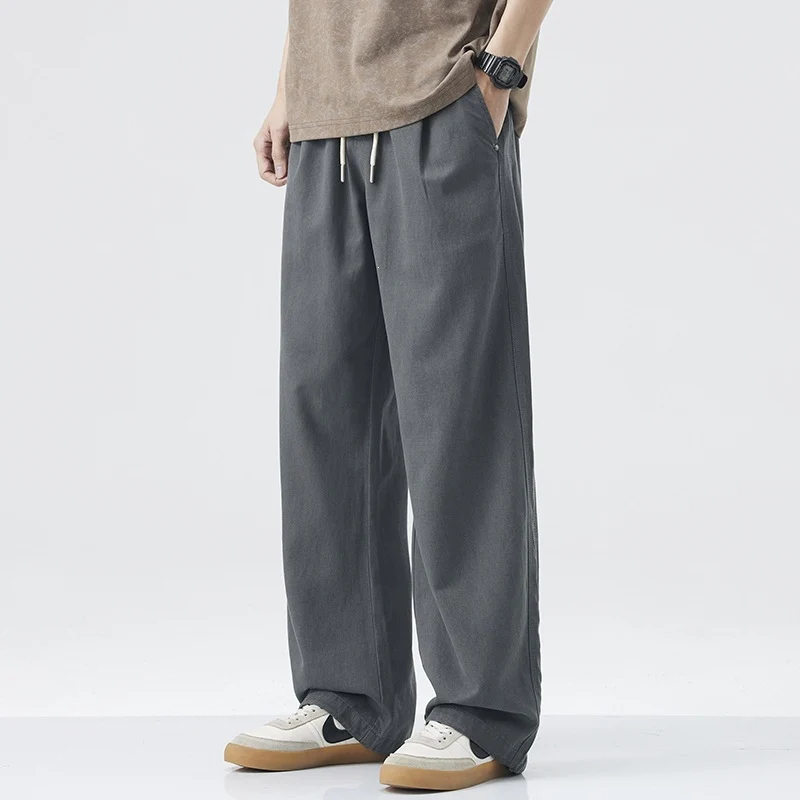 Herren Bequeme Weitgeschnittene Relaxed Fit Freizeithose Drune