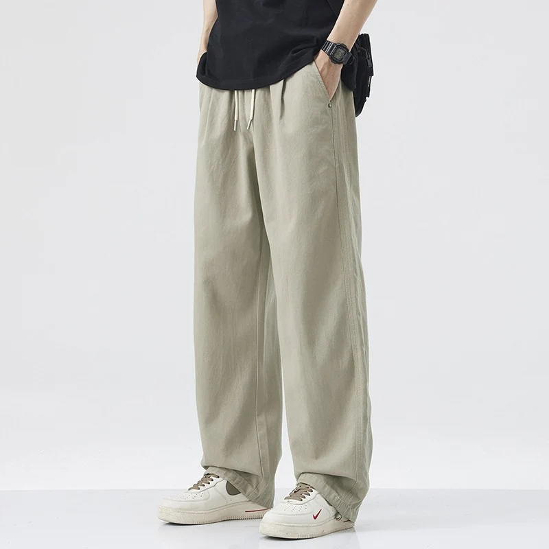 Herren Bequeme Weitgeschnittene Relaxed Fit Freizeithose Drune
