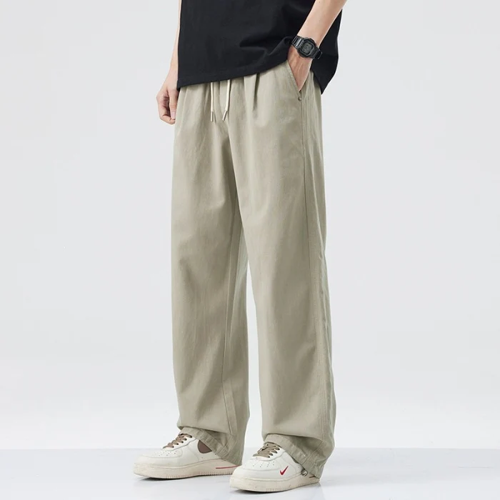 Herren Bequeme Weitgeschnittene Relaxed Fit Freizeithose Drune