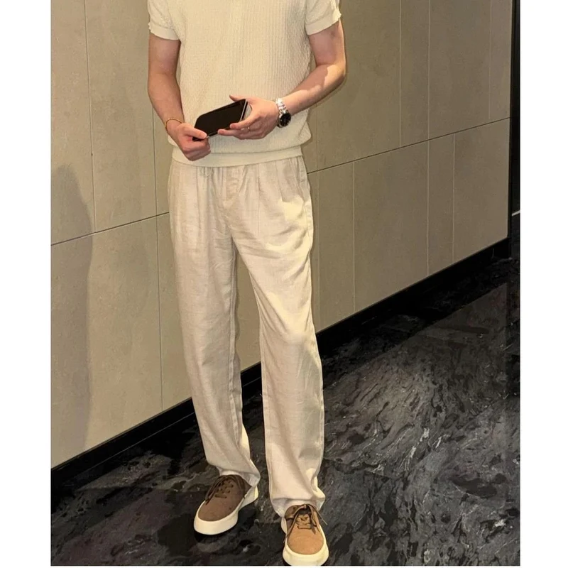 Herren Bequeme und stilvolle Leinenhose Drune