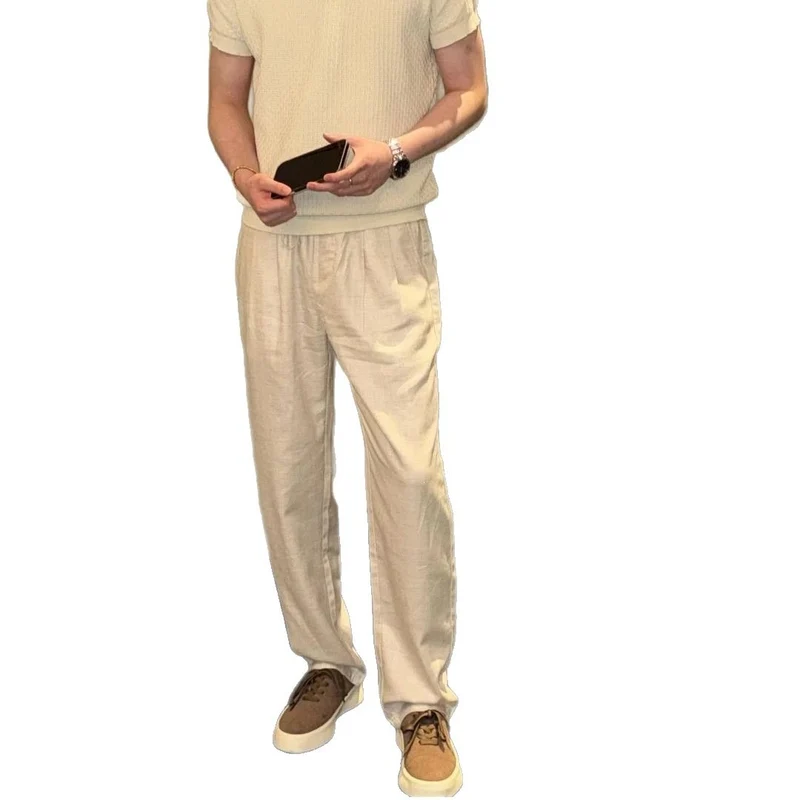 Herren Bequeme und stilvolle Leinenhose Drune