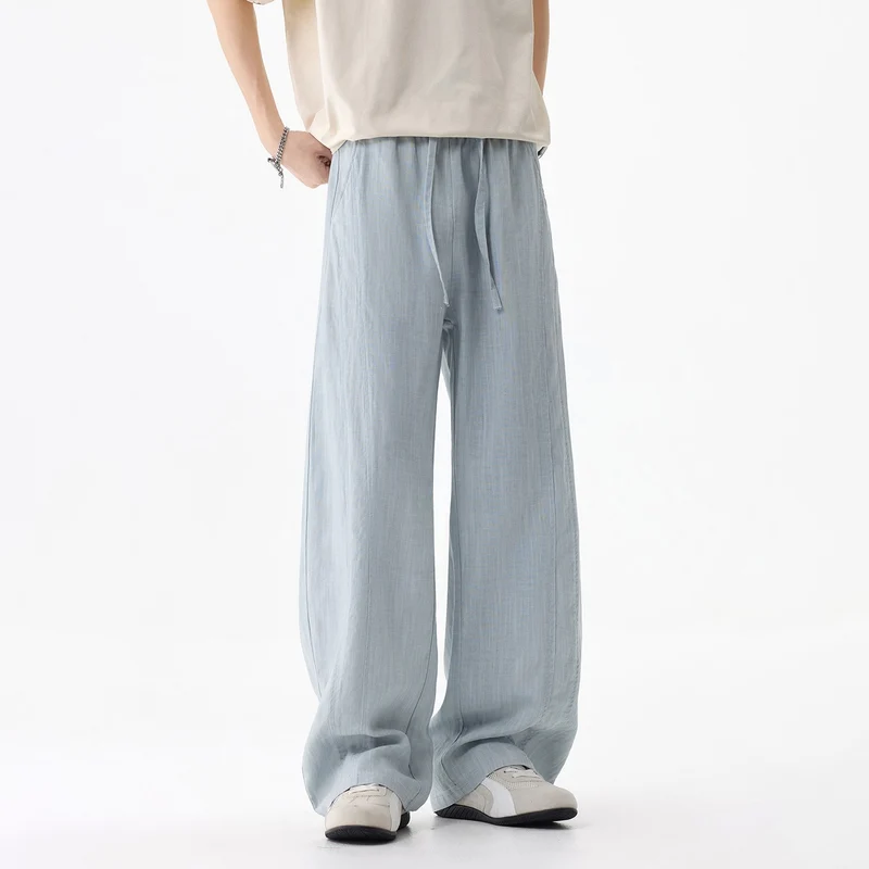 Herren Bequeme und luftige Relaxed Fit Leinenhose Drune