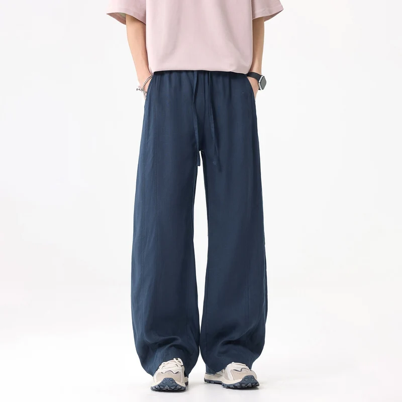 Herren Bequeme und luftige Relaxed Fit Leinenhose Drune