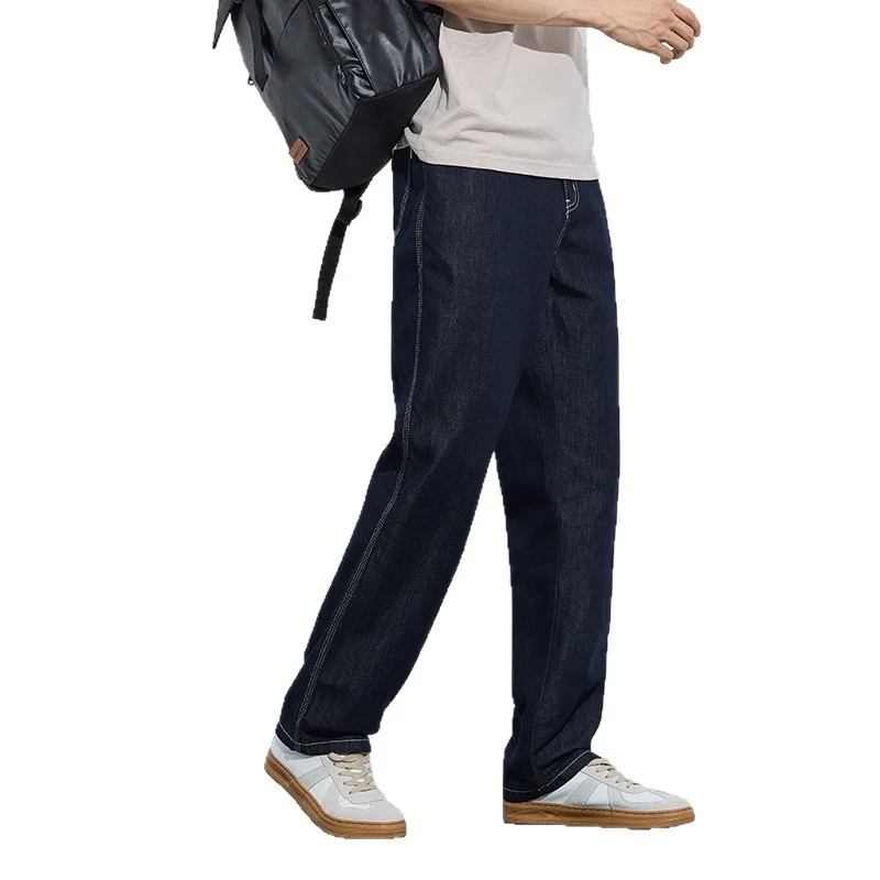 Herren Bequeme und lässige Weit geschnittene Denim-Hose Drune