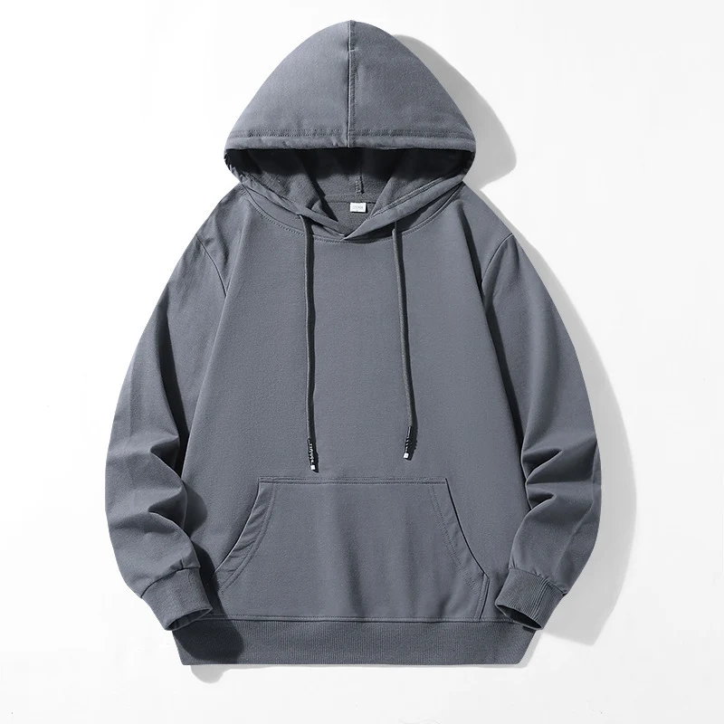 Unisex Oversize Kapuzenpullover aus schwerem Baumwollfleece mit Kängurutasche und verstellbarem Tunnelzug Drune